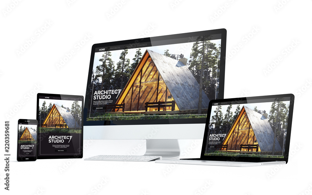 Poster mobility devices architect website modern responsive design