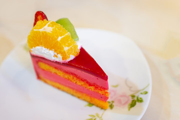 Close up image of Orange cake .