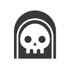 angel of death under black hood, halloween character