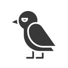 cute crow bird icon, halloween character