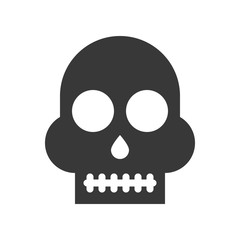 human skull, halloween icon character