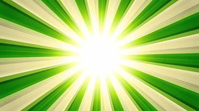 Glossy Light Rays Green