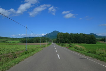 Fototapeta na wymiar 北海道の道