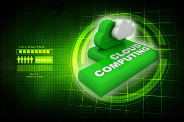 3d rendering Cloud computing