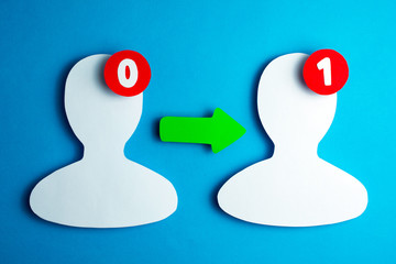 Social networking follower icon counter notification.. users of social networks  blogging and online messaging concept.