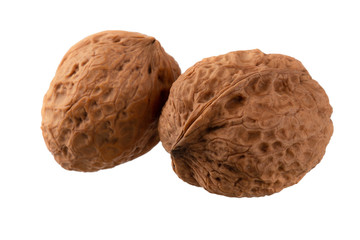 Walnuts kernels isolated on a white background