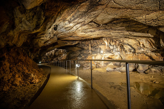 Cave with concrete footpath