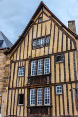 Fachwerkhäuser in Dinan, Bretagne