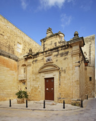 Chapel St. Agatha in Mdina.  Malta