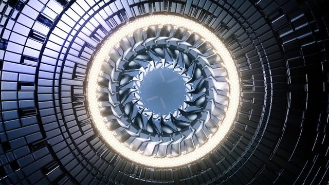 Mechanical animated 3d animation looping background