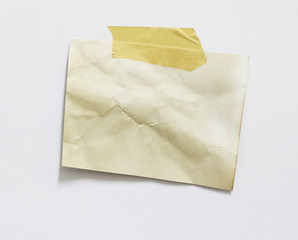 old rip paper texture on white background, empty space for text.