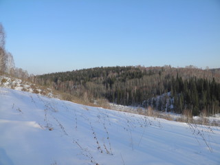 Fototapeta na wymiar siberia winter landscape