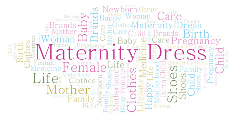 Fototapeta premium Maternity Dress word cloud.