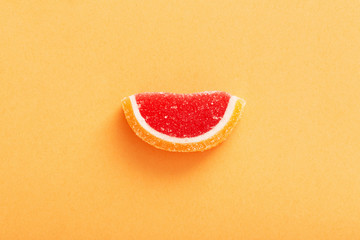 marmalade sweets on colored background