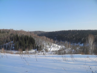 Fototapeta na wymiar siberia winter landscape