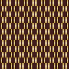 Seamless background for your designs. Modern brown and golden ornament. Geometric abstract pattern