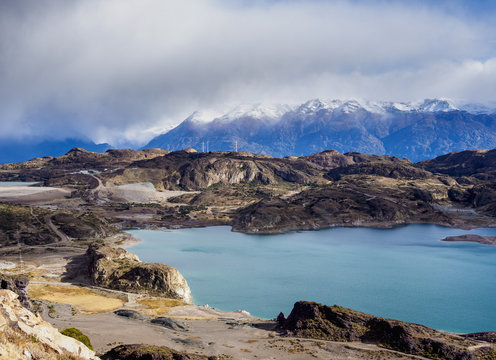 Laguna Verde, elevated view, General Carrera Province, Aysen Region, Patagonia, Chile