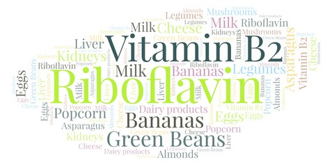 Fototapeta premium Riboflavin word cloud.