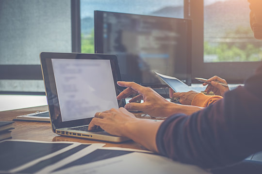 Programmer working in a software development and coding technologies. Website design.Technology concept.