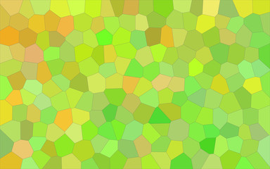 Fototapeta na wymiar Yellow and green bright Middle size hexagon background illustration.