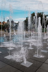 city fountains in the ground