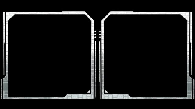 Two player introduction in the game. Mechanic-like 3d design animation. Green screen.