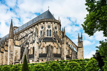 Fototapeta na wymiar Bourges Cathedral in Bourges, France