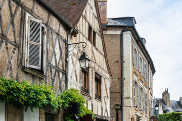 Fototapeta na wymiar Street view of downtown in Bourges, France