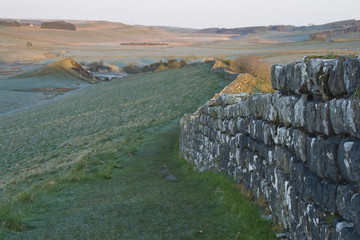 Hadrian's Wall at Cawfields, Northumberland