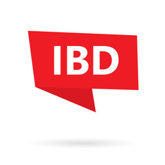IBD (Inflammatory Bowel Disease) on a speach bubble- vector illustration