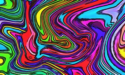 Abstract swirl background. Liquid paint texture in expressionism style. Marble creative backdrop. Graphic fantasy modern fluid painting. Vortex elements. Surreal style psychedelic drawing.