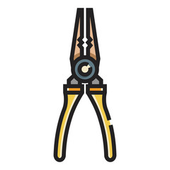 Pliers LineColor illustration