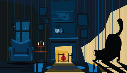 living room vector illustration 