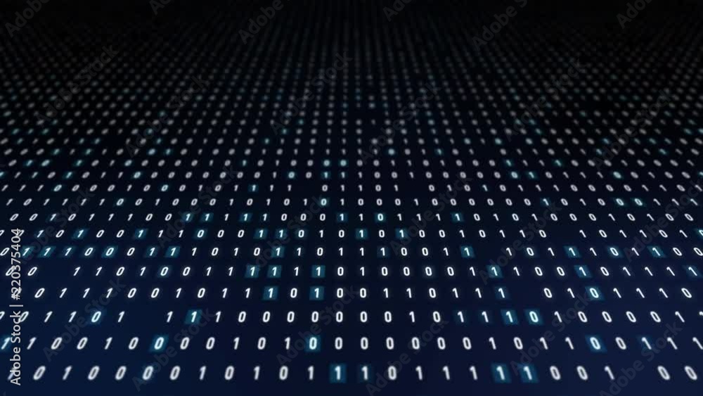 Poster Binary code concept. Digital background.