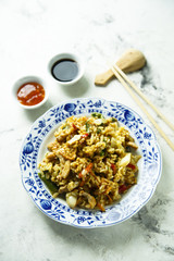 Asian fried rice with vegetables