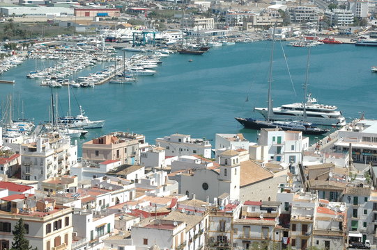 Ibiza harbour, Baléares island, Spain