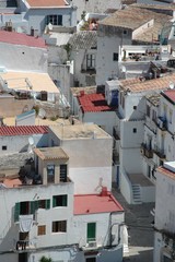 Picturesques streets in Ibiza, Baléares island, Spain