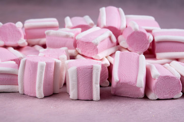 Pink Marshmallow. Pile of marshmallows