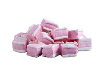 Pink Marshmallow. Pile of marshmallows