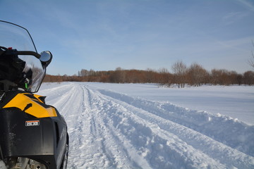 snowmobile in siberia
