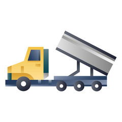 Dump truck gradient illustration