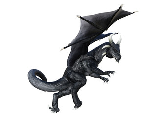 Fototapeta premium 3D renderowania Fantasy Dragon na białym tle