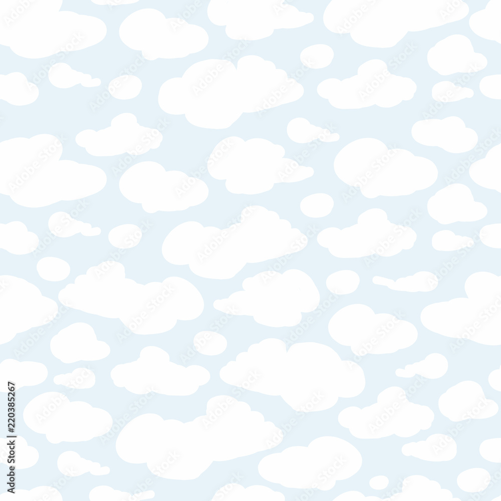 Aufkleber clouds background, seamless pattern for your design