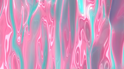 Abstract liquid background, holographic surface, reflection, spectrum.