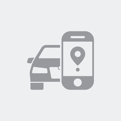 Obraz premium Smartphone navigator for car