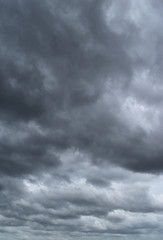 Cumulonimbus cloud formations on tropical sky , Nimbus moving , Abstract background from natural phenomenon and gray clouds hunk , Thailand
