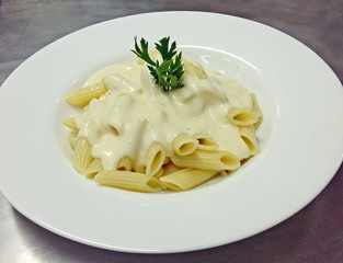 Fresh penne pasta