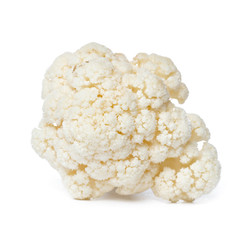 Cauliflower. Piece isolated on white.