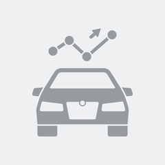 Naklejka premium Automotive statistical data growth