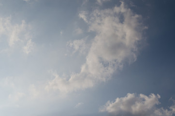 Beautiful clouds in the blue sky